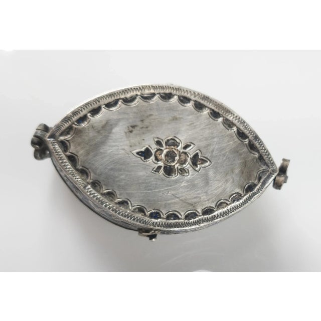 Silver Antique Enameled Silver Middle Eastern Islamic Quran Box For Sale - Image 8 of 10