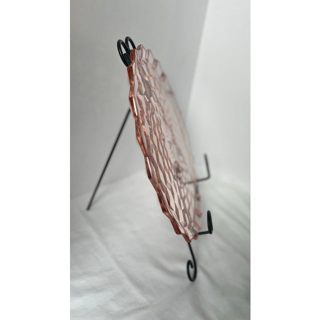 Vintage Whitehall Pink 1960s Glass Footed Cake Plate For Sale In Indianapolis - Image 6 of 7
