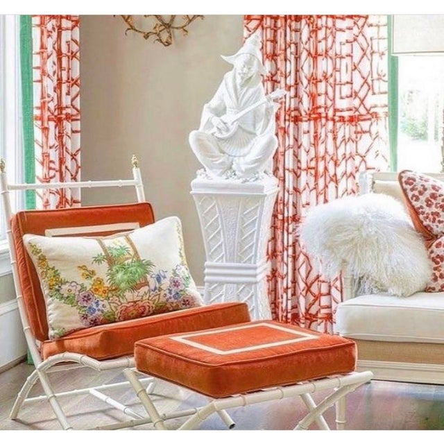 MCM Faux Bamboo Lounge Chair and Ottoman Owned by Famous Jockey For Sale - Image 12 of 12