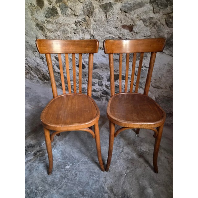 Vintage French Bistro Chairs by Mahieu & Guillaume, 1930s, Set of 4 For Sale - Image 10 of 18