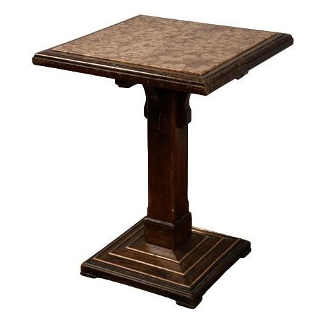 Square Coffee Table with Marble Top and Copper Footrest For Sale - Image 9 of 9