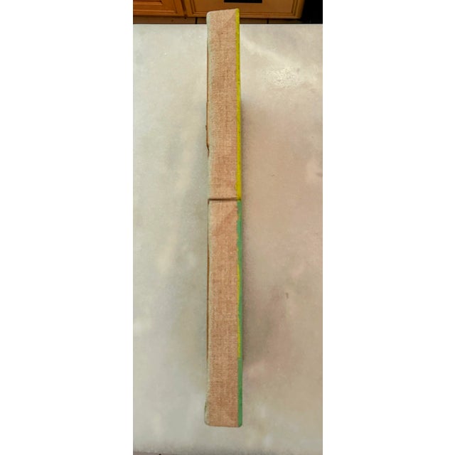 Yellow Original Signed James Sprouse 'Untitled' Diptych Acrylic Painting For Sale - Image 8 of 12