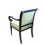 Mid Century French Style Black Lacquer Wood ArmChair W/Thai Silk For Sale - Image 4 of 7