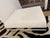 Linen Vintage White Painted Lacquered Linen Wrapped Coffee Table For Sale - Image 8 of 12