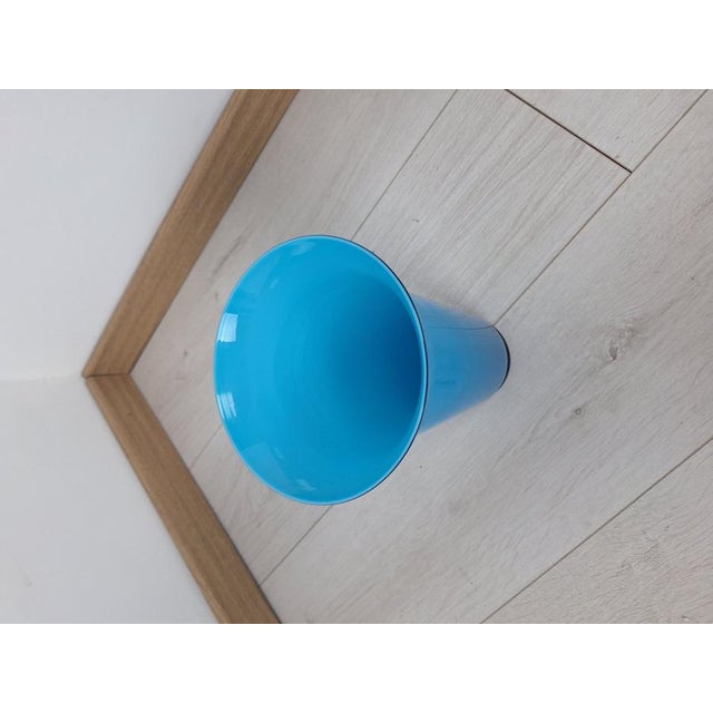 Venini Vase in Blue Murano Glass from Venini, 1990s For Sale - Image 4 of 7