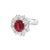 Contemporary 1.65 Carat Ruby Diamond Platinum Ring size 5.75 For Sale - Image 3 of 6