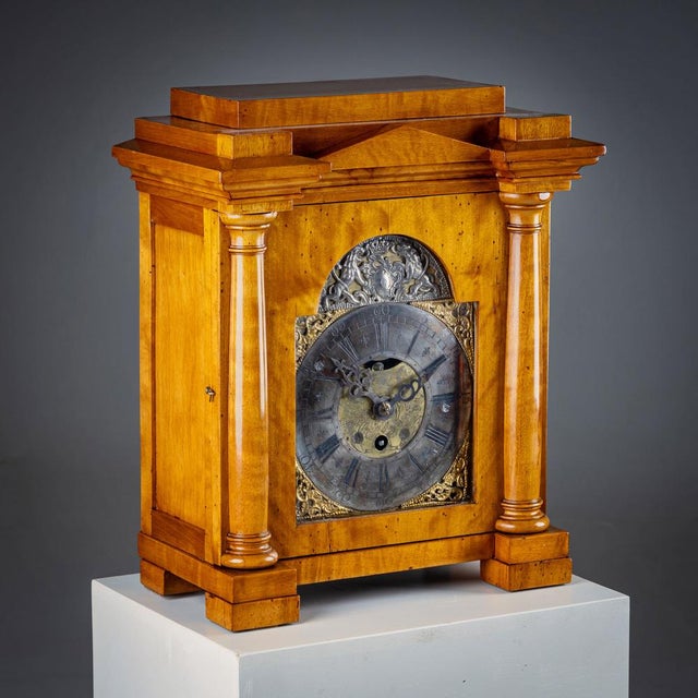 19th Century Baroque Wall Clock in Biedermeier Case For Sale - Image 10 of 10