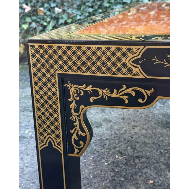Vintage Drexel Chinoiserie “Et Cetera” Paint Decorated Coffee Table For Sale - Image 11 of 11