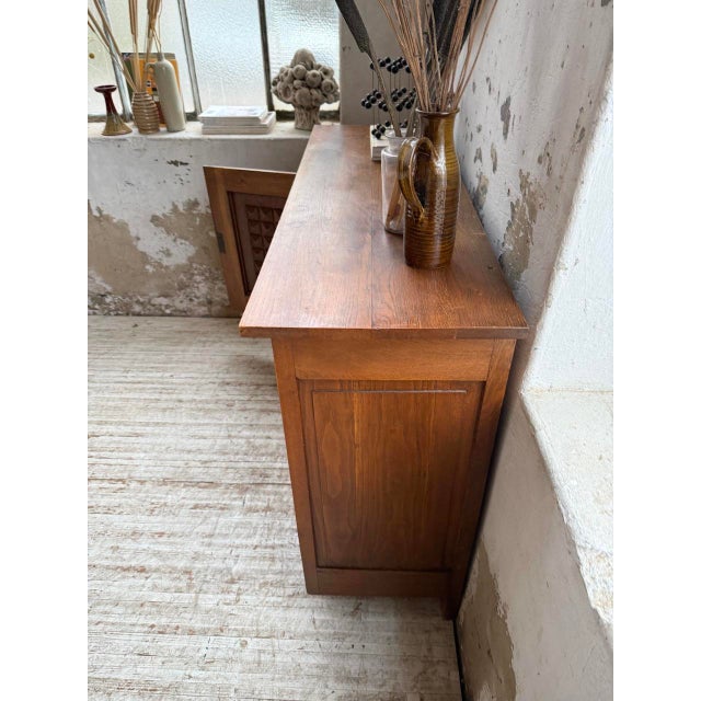 Wood Oak Furniture in the style of Dudouyt, 1940s For Sale - Image 7 of 18