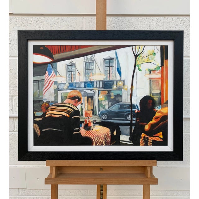 Realism Still Life Painting of American Diner Interior New York City by British Artist, 2019 For Sale - Image 3 of 7