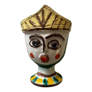 1950s Giovanni Desimone Egg Cup Pottery - Mark 27/13, Signed