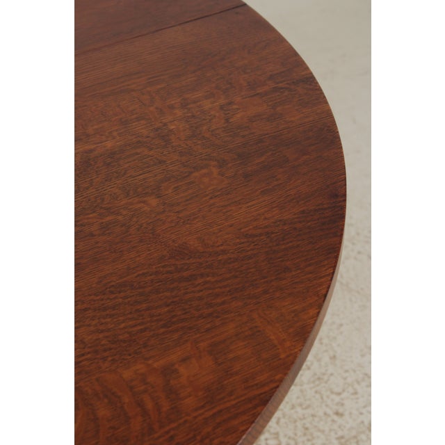 Stickley Round Mission Oak Dining Room Table For Sale - Image 9 of 18