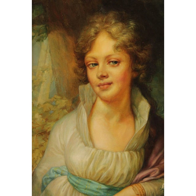 Oil Painting 'Portrait of Maria Lopoukhina' After Vladimir Borovikovsky For Sale - Image 4 of 13