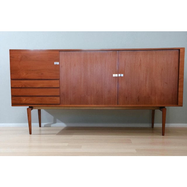 Teak Sideboard with Louvered Doors by Henry W. Klein for Bramin, 1960s For Sale - Image 17 of 18