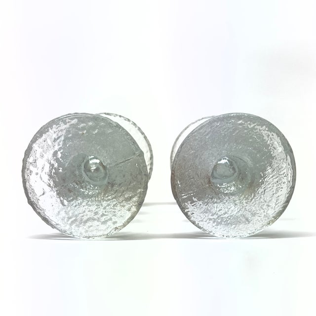 Festivo Glass Candleholders by Timo Sarpeneva for Iittala Circa 1966 - A Pair For Sale - Image 9 of 9