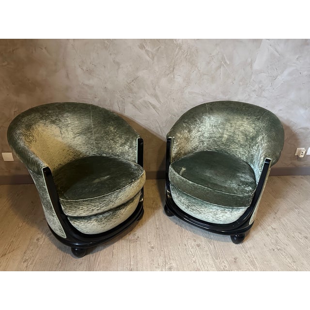 Art Deco Living Room Set in the style of Leleu, 1930, Set of 3 For Sale - Image 15 of 18