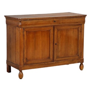 Antique Walnut and Fir Cupboard with Drawers, Italy, Early 20th Century For Sale
