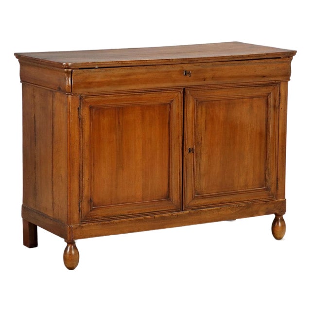 Antique Walnut and Fir Cupboard with Drawers, Italy, Early 20th Century For Sale