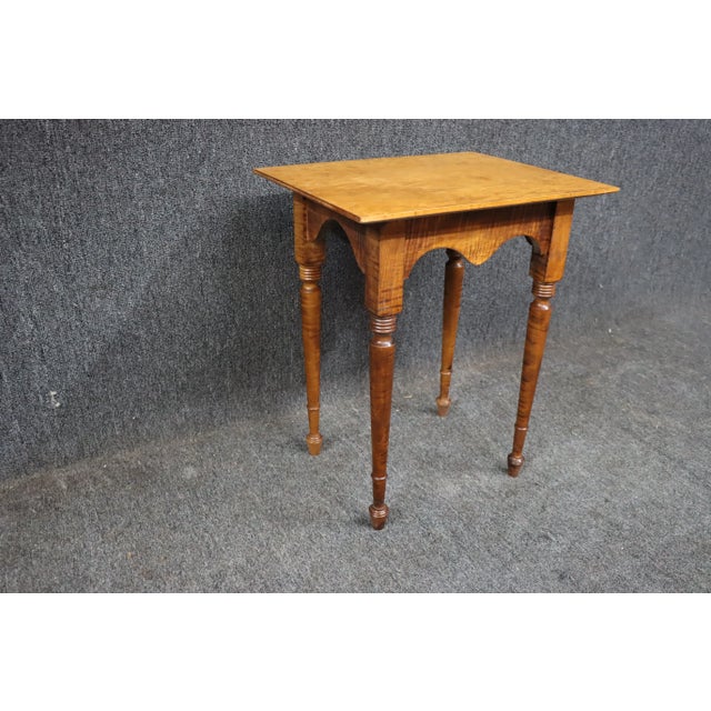 Benchmade Birds Eye & Tiger Maple Side Table Chairish