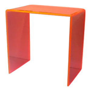 Neon Orange Waterfall End Table