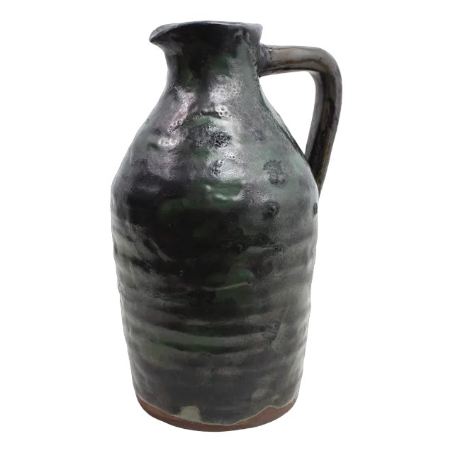 French Enamelled Ceramic Pitcher from Beck, 1960s For Sale