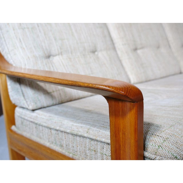 Vintage Scandinavian Teak 3-Seater Sofa, 1970s For Sale - Image 4 of 11
