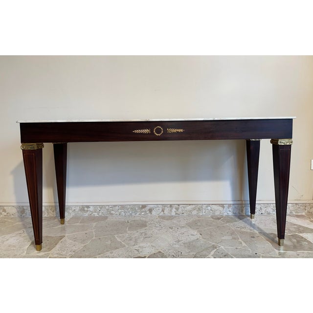 Console Table with Marble Top, 1950s For Sale - Image 3 of 7