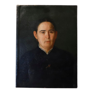 Portrait of a Mexican widow, oil on canvas, signed and dated 1883
