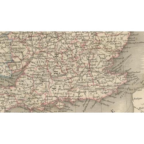 Antique Map of British Isles, England, Scotland & Ireland by Lapie, Paris, 1836 For Sale - Image 9 of 11