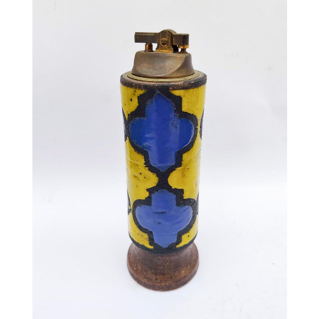 Mid-Century Modern Smoking Set with Ashtray and Lighter by Aldo Londi for Bitossi, 1960s, Set of 2 For Sale - Image 9 of 13