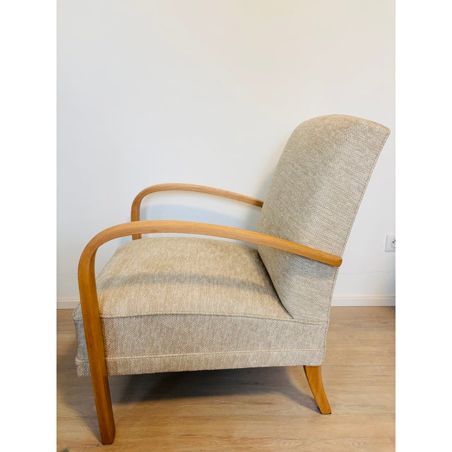 Vintage Model H-213 Armchair from Jindrich Halabala, Czechoslovakia, 1940s For Sale - Image 6 of 11