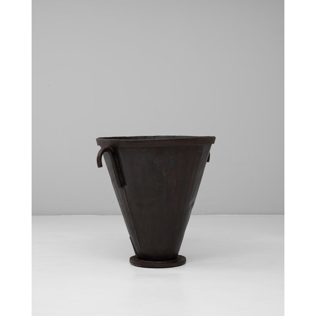 Mid 20th Century French Wrought Iron Flared Urn Firepit For Sale - Image 11 of 18