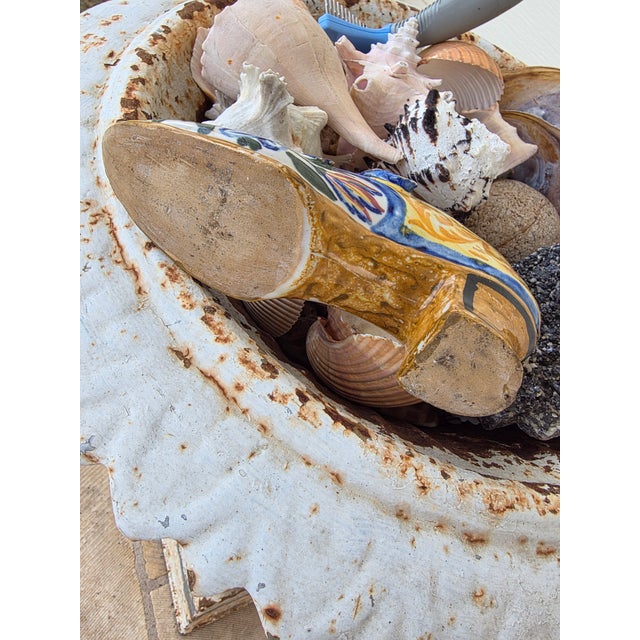 French Faience Tin Glazed Shoe For Sale - Image 11 of 11