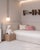 Early 21st Century Couple Bicolor Happy Cushions White and Pink Velvet from Lo Decor, Set of 2 For Sale - Image 5 of 8