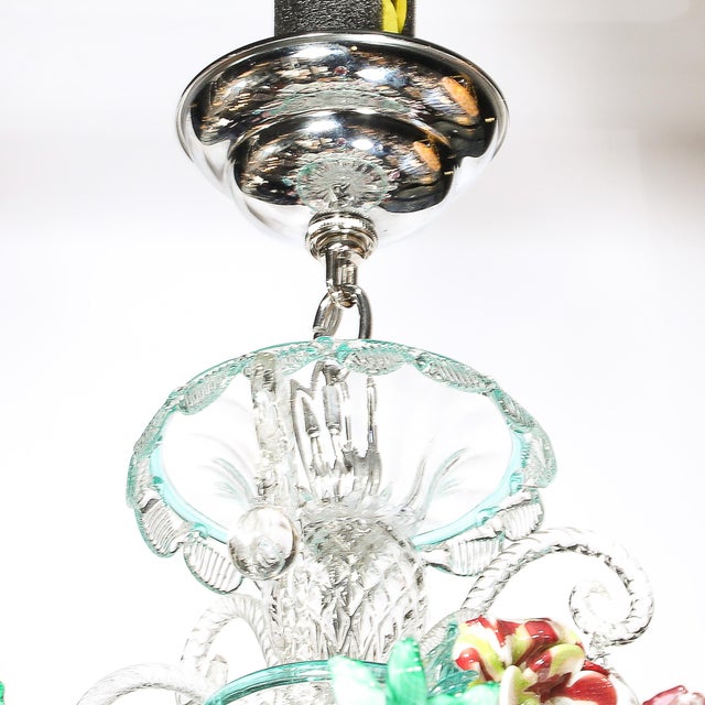 Mid-Century Modern Exquisite & Rare Mid-Century Classical Hand-Blown Murano Twelve Arm Chandelier For Sale - Image 3 of 18
