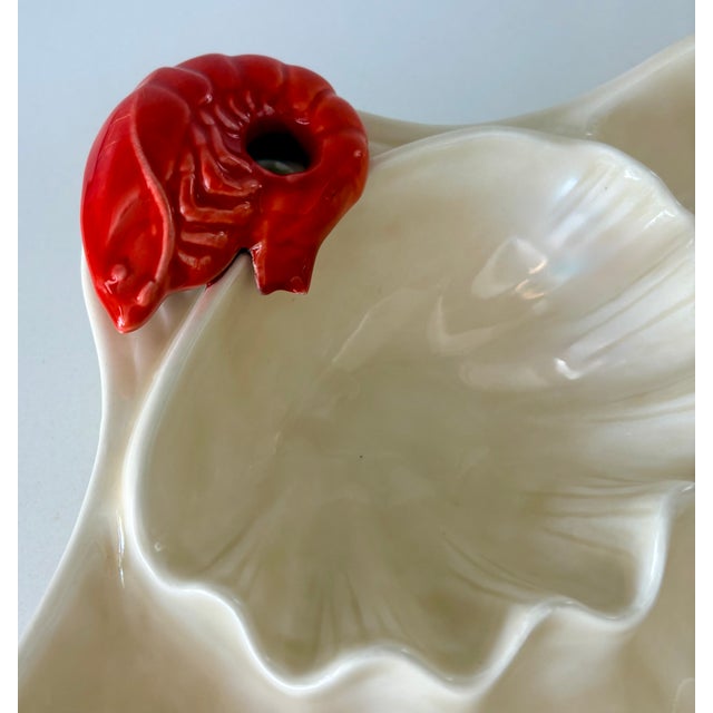 Ceramic Vintage Metlox California Pottery Shrimp Shell Serving Dish For Sale - Image 7 of 10