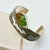 1990s 1990s Vintage Southwestern Navajo American Silversmith Fritson Toledo Sterling & Green Turquoise Cuff Bracelet - 7” For Sale - Image 5 of 18