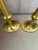 Pair of Vintage Solid Brass Candlesticks Holders For Sale - Image 4 of 8