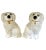 Pair of Miniature English Staffordshire Poodle Figurines, 1950s, 3ʺ Tall For Sale - Image 11 of 11