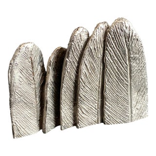 1970s Aluminum Feather Sculpture For Sale