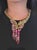 Bochic “Capri” Vintage Diamond, Ruby & Fancy Sapphire Necklace Set 18K & Silver For Sale - Image 4 of 15