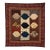 Vintage Traditional Americana Geometric Quilted Textile Art, Brown, Navy, Cream For Sale