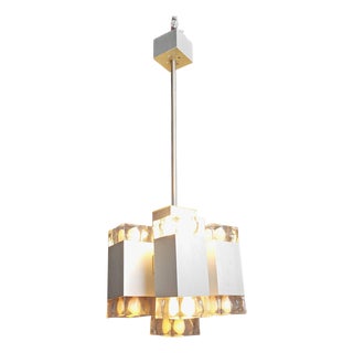 Vintage Italian Cubic Pendant attributed to Gaetano Sciolari, 1970s For Sale