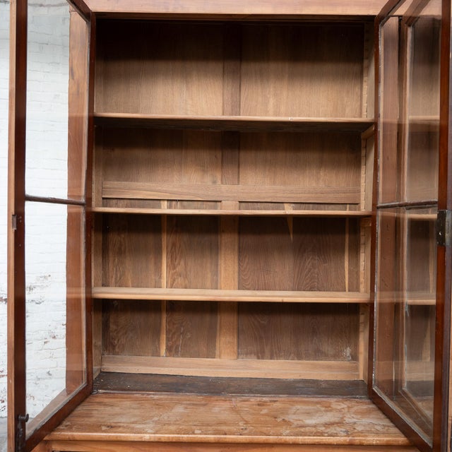 Tan Antique French Cherry Wood Bookcase Early 19th Century, 1880 For Sale - Image 8 of 13