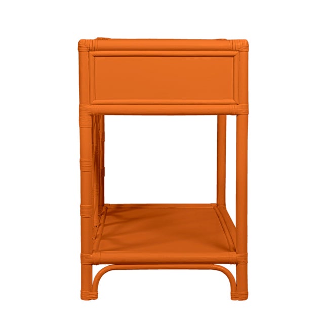 Wood Ivy Nightstand - Orange For Sale - Image 7 of 10