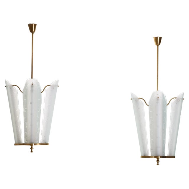 Bo Notini Ceiling Lamp attributed to Glössner, Sweden, 1950s For Sale - Image 10 of 10
