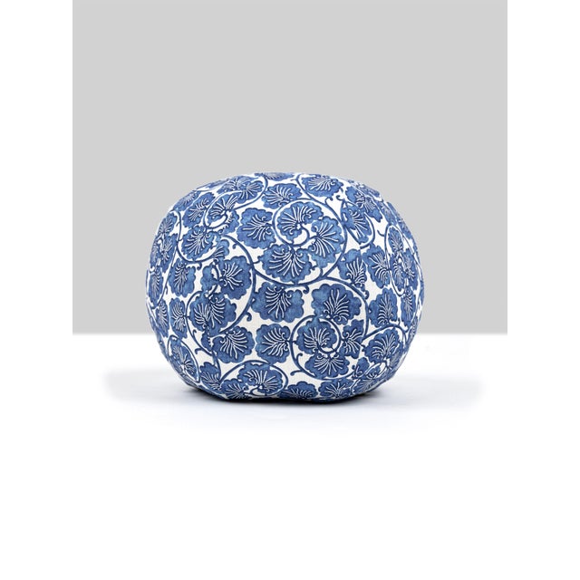 Contemporary The House Of Scalamandré May Circle Pillow In Cobalt For Sale - Image 3 of 3