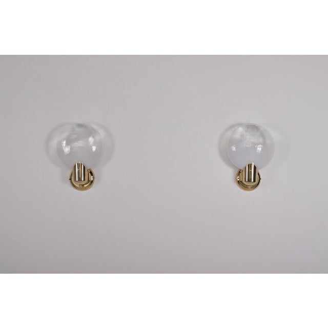 Lenticular Wall Lights in Opalescent Glass, 1970s, Set of 2 For Sale - Image 9 of 9