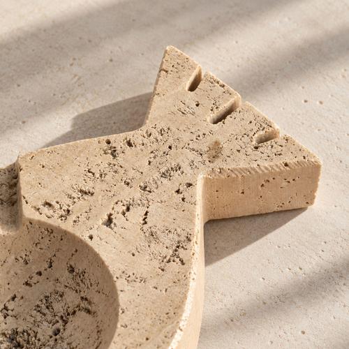 Stone Italian Travertine Marble Fish Ashtray attributed to Fratelli Mannelli, 1970s For Sale - Image 7 of 8