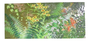 Original Tatsuo Ito Rinpa Floral Painting